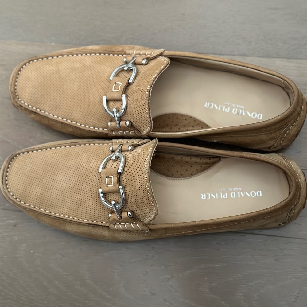 Men’s- Donald Pliner DACIO Beige Suede Classic Loafer-10.5